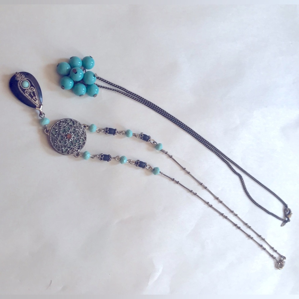 Turquoise Color Beaded Necklaces